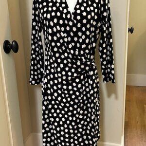 Anne Klein Classic Faux Wrap Dress L